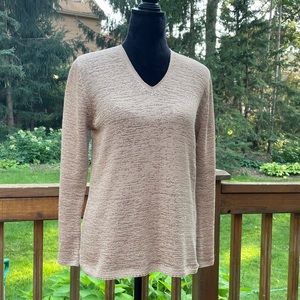 Windridge Cheryl Nash Knit Tan Sweater Size M